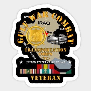 Gulf War Combat Vet  - Transportation Corps with CAB X 300 Sticker